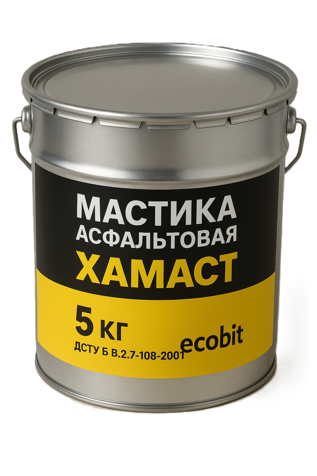 Мастика асфальтовая ХАМАСТ Ecobit ведро 5,0 кг ДСТУ Б.В.2.7-108-2001 (ГОСТ 30693-2000) 